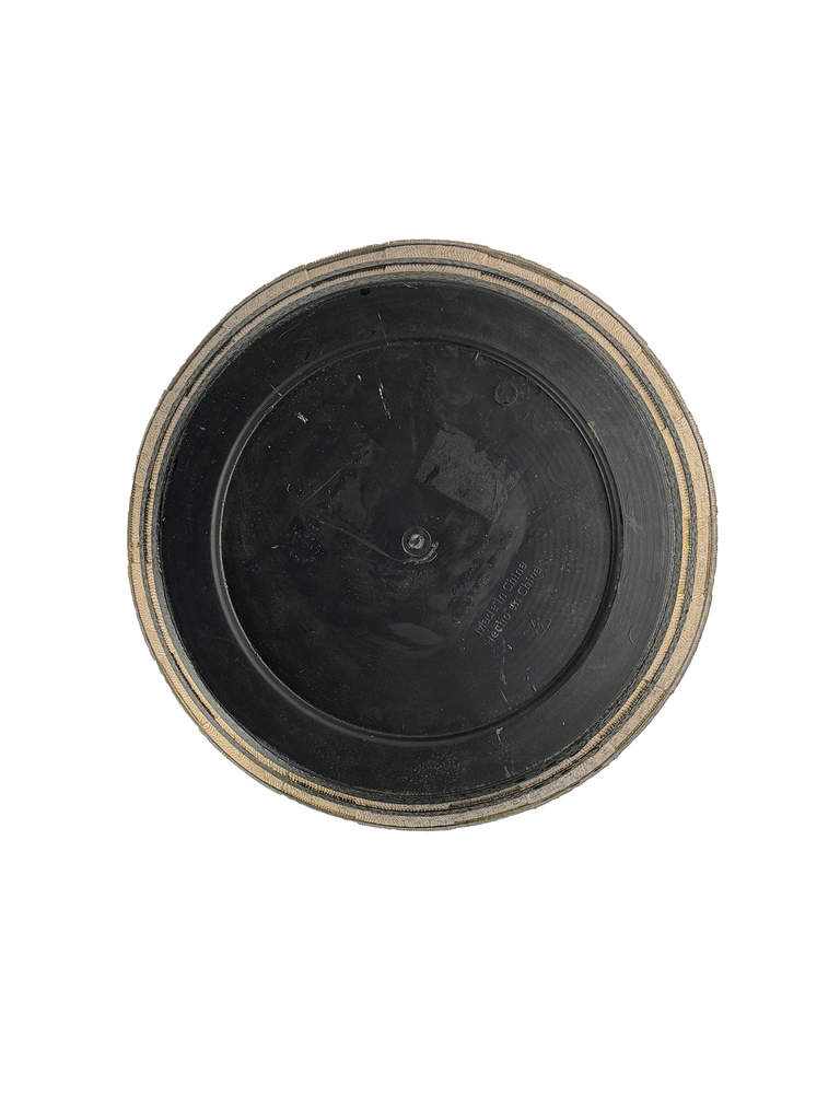 Top-down view of the barrel-style planter, showcasing its spacious interior and sturdy rim. The wide opening allows for easy planting of flowers, herbs, or decorative greenery.